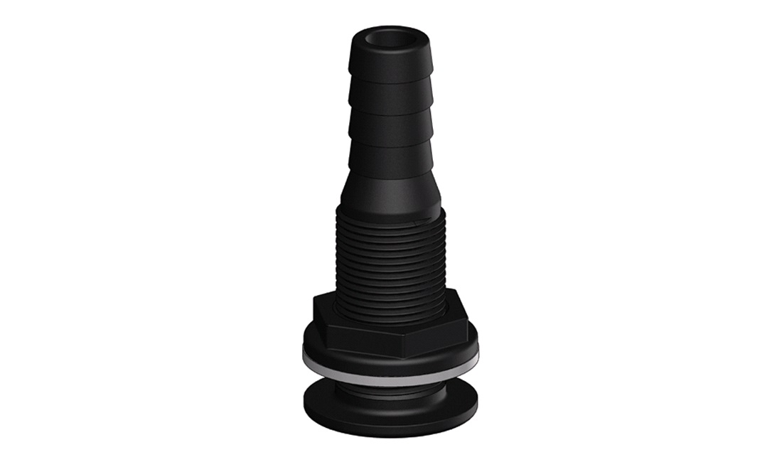  "Trudesign Gennemføring komposit sort 3/4"" -19mm"