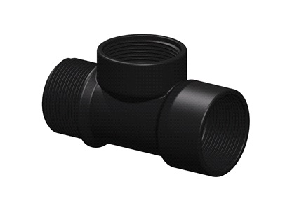 "Trudesign T-stykke 1 1/2"" gevind, han/