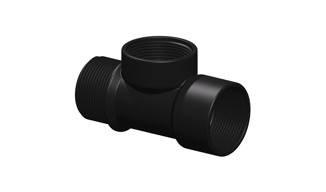  "Trudesign T-stykke 1 1/2"" gevind, han/hun/hun"