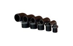 Trudesign Slangestuds 90° komposit sort