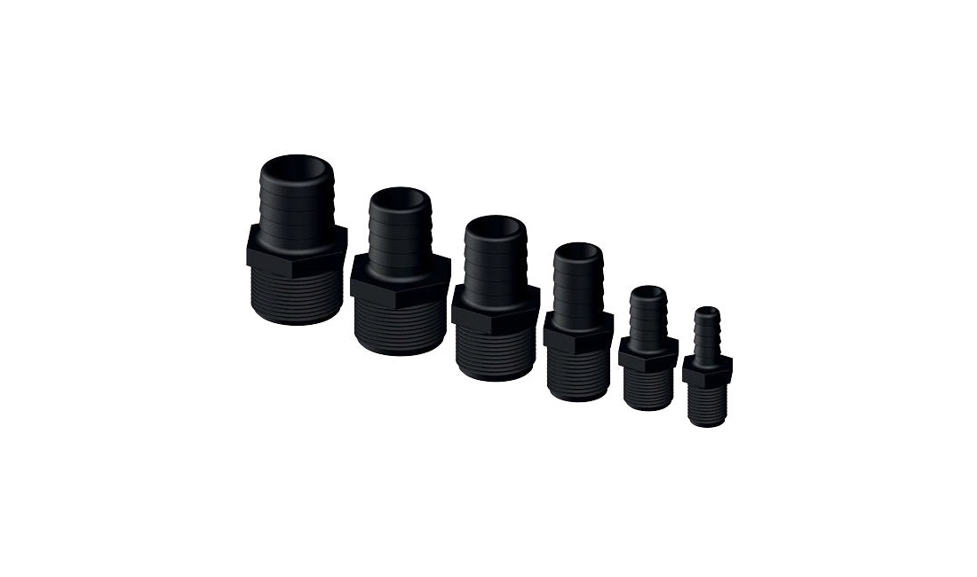  "Trudesign Slangestuds han komposit sort 1 1/2"" 32mm"