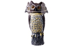 Fågelskränmma uggla m rörligt huvud. H 4