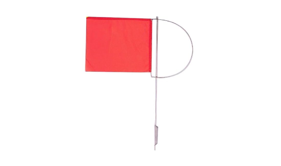 Vindvisare röd flagga 195 mm