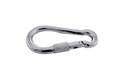 1852 Karabinkrok med lås rustfrit stål 1