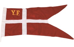 Yachtflag Danmark, 92x175 cm, sydd