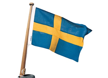 Båtflagga bomull Sverige, 90x56 cm