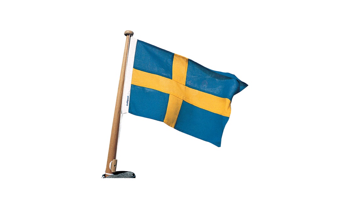  Båtflagga bomull Sverige, 90x56 cm