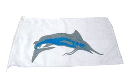 Humørflag, Fiske-motiv, 30x45 cm