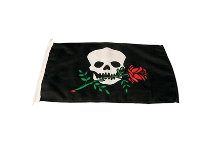 Humør-flag pirat/rose 30x45cm