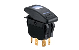 Kontakt 6 poler med LED (on)- off -(on) 