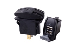 Kontakt med 2stk 3,1Amp usb udtag, indpu