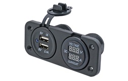 1852 panel dobbelt usb udtag & volt/ampe