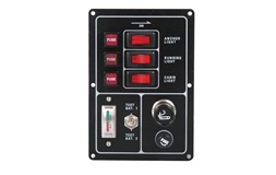 Strømpanel med cigaretstik, 3 kon.