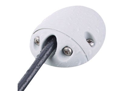 90° kabelgenomföring grå nylon 10-12 mm 