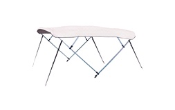 Bimini top 3-armat alurör Ø25mm vitt
