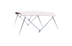 Bimini top 3-armat alurör Ø25mm vitt l18