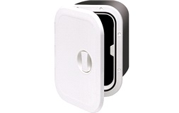 Inbyggnadsbox vit med lucka 37,5x28x17,5