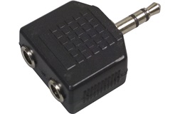 AUX adapter 1x 3,5 mm til 2x3,5 mm