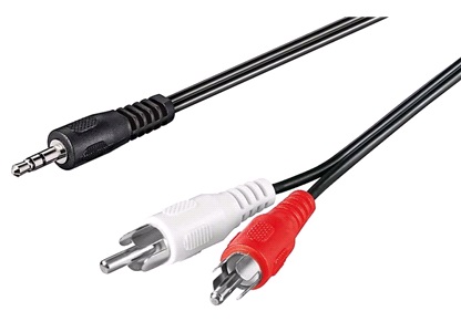 Minijack til Phono kabel 0,5M