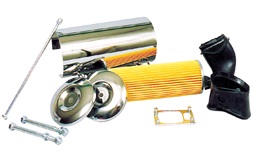 Luftfilterset, komplett, krom