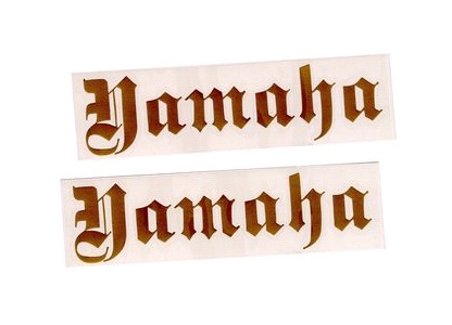 YAMAHA i Gotisk skrift, set, Guld
