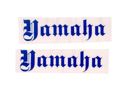 YAMAHA, Gotisk skrift, Blå, set
