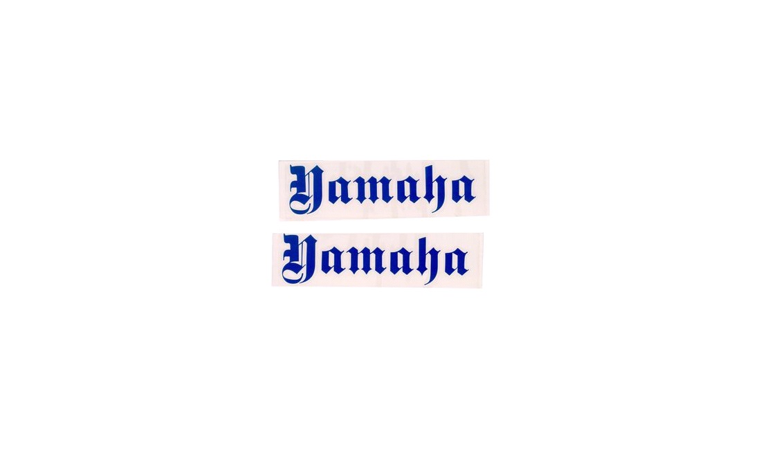  YAMAHA, Gotisk skrift, Blå, set