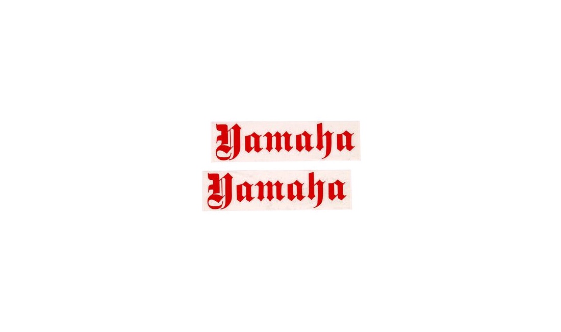  YAMAHA, Gotisk skrift, Röd, set
