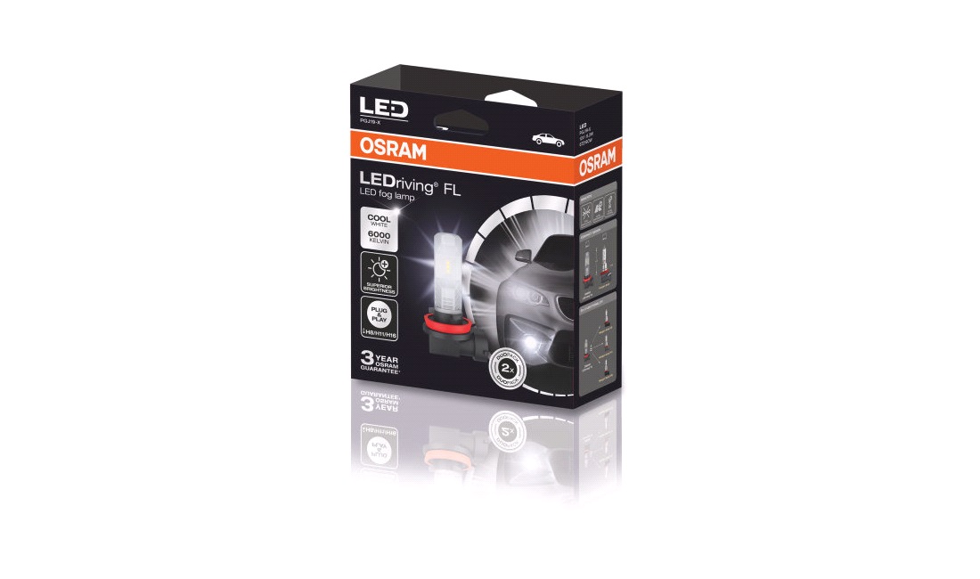  LED-lampor 2-pk H8/H11/H16 LED driving FL DIMLJUS