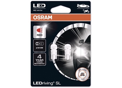 Pæresæt LEDriving SL W5W Rød Osram
