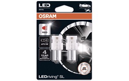 Pæresett LED Retrofit 12V P21W Rød Osram