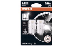 Pæresett W21W LED Retrofit 12V Hvit Osra
