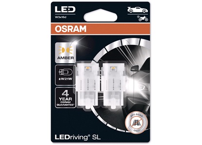 Pæresæt W21W LED Retrofit Orange Osram