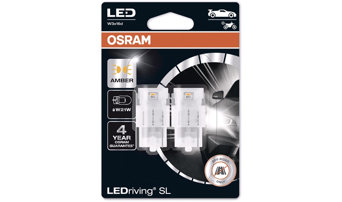  Lampset W21W LED Retrofit Orange Osram