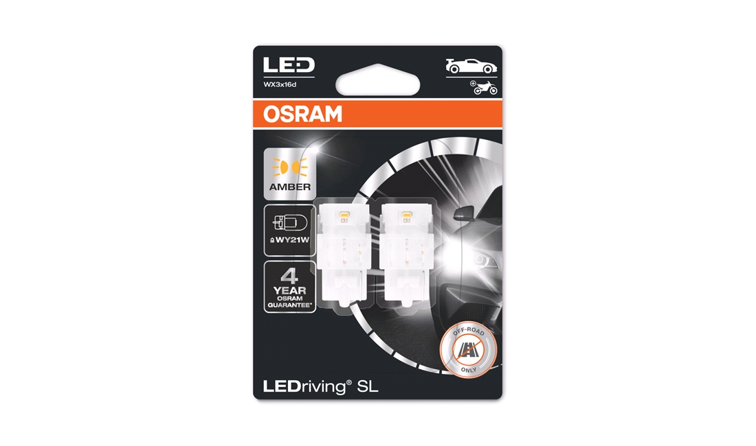  Pæresett LED Retrofit WY21W Orange Osram