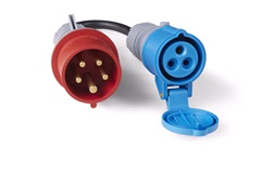 CEE adapter 5-polet til 3-polet 16A