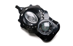 Frontlykt sort 3 stk. halogen Ludix