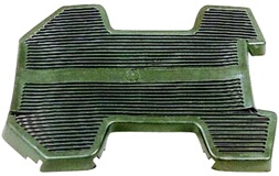 Fotstøtteplate, sort,