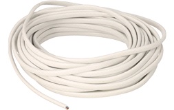 Ledning 10 m flad hvid
