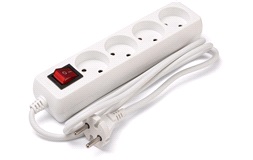 Stikdåse 4 udtag m/afb. 1,5 m kabel