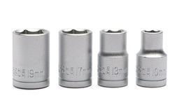 Toppe 4 dele 1/2" 10-13-17-19 mm