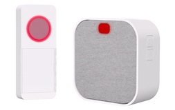 Dørklokke trådløs RGB flash, hvid