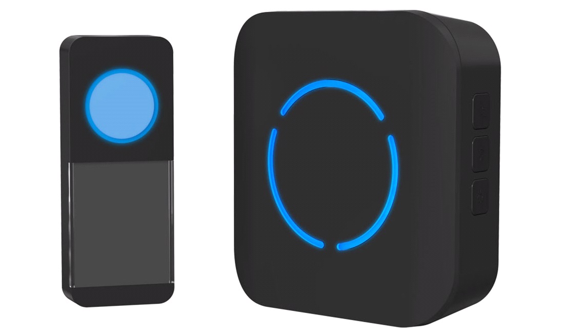  Trådlösdörrklocka Svart