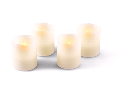 LED blokklys med timer, 4-pak