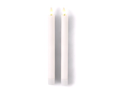 LED kronelys med timer 2 stk
