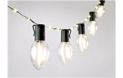 Partylyskjede batteri 10 LED-p&aelig;rer