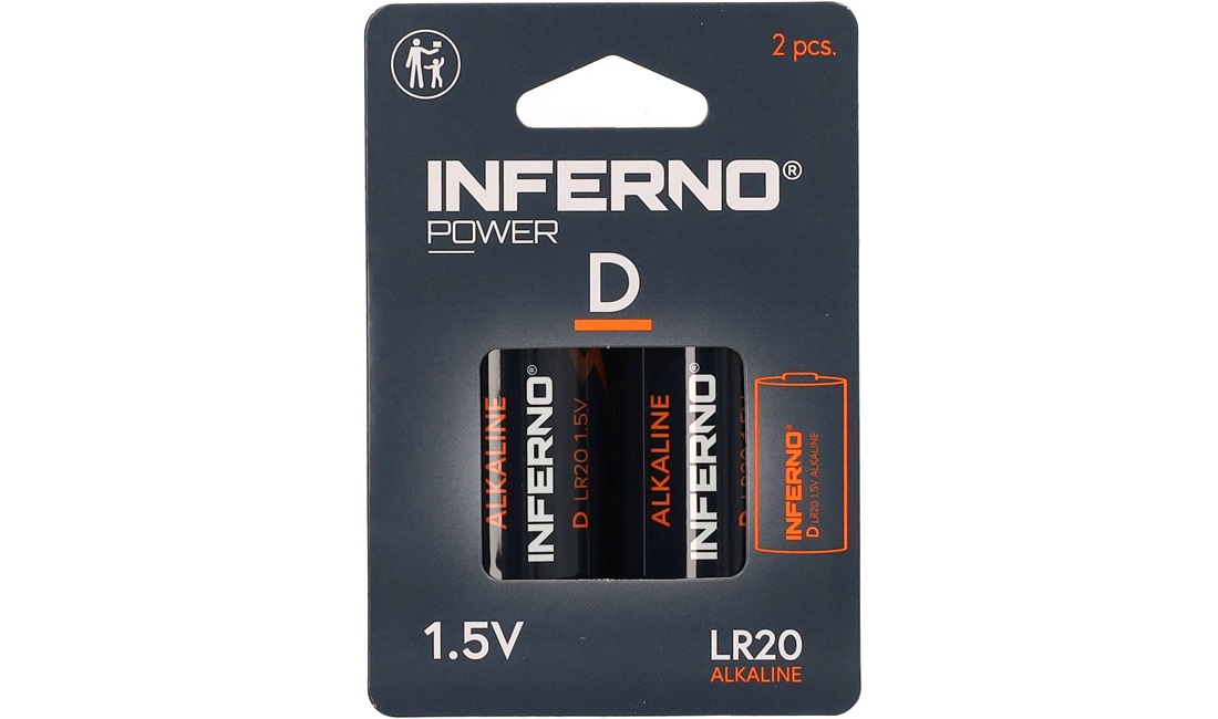  Alkaline batteri D 2-pak