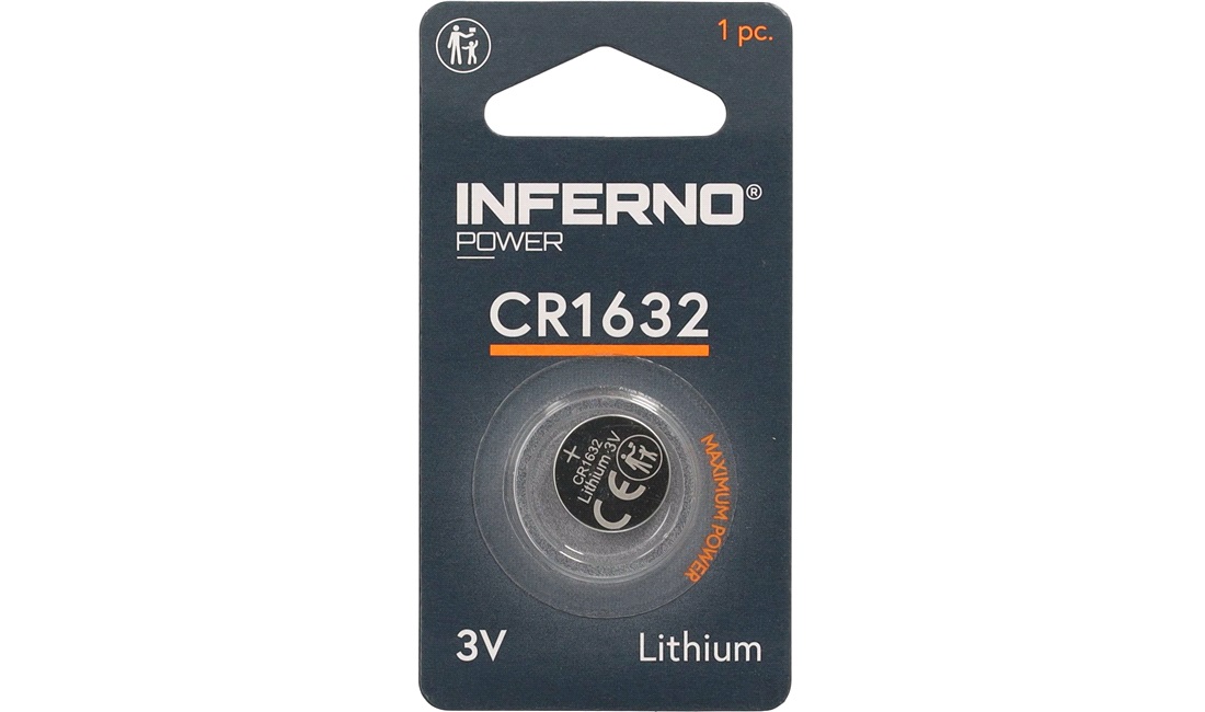  Lithium knapcellebatteri CR1632