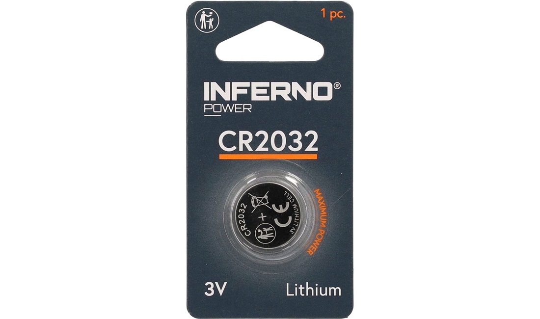  Lithium knapcellebatteri CR2032