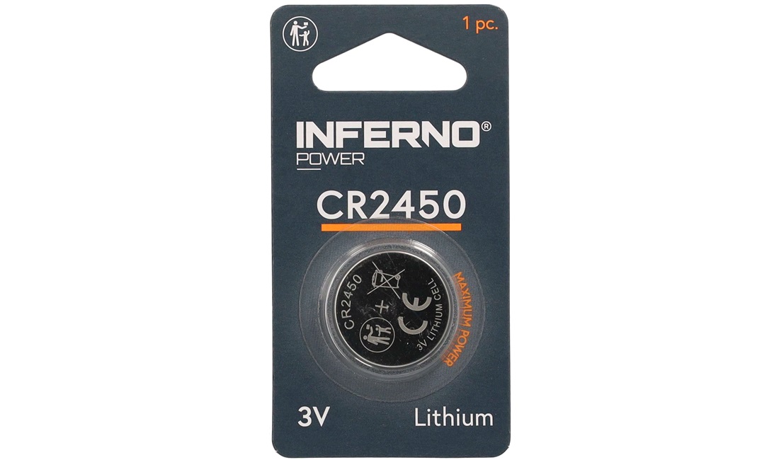  Lithium knapcellebatteri CR2450